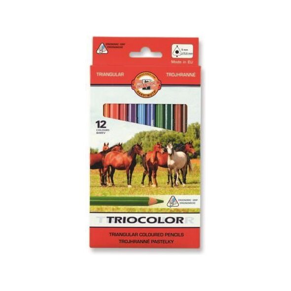 Koh I Noor Kredki Triocolor 12 kolorĂłw