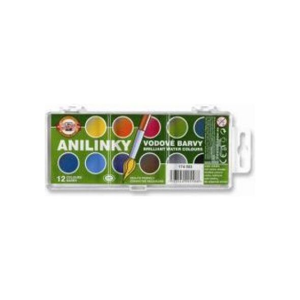 Koh I Noor Farby akwarelowe Anilinky 12 kolorów