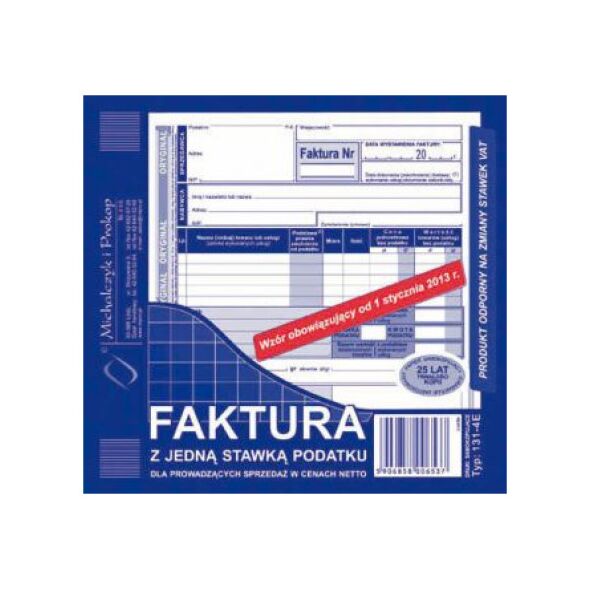 Michalczyk & Prokop Faktura 2/3 A5 z jednÄ… stawkÄ… podatku 131-4E