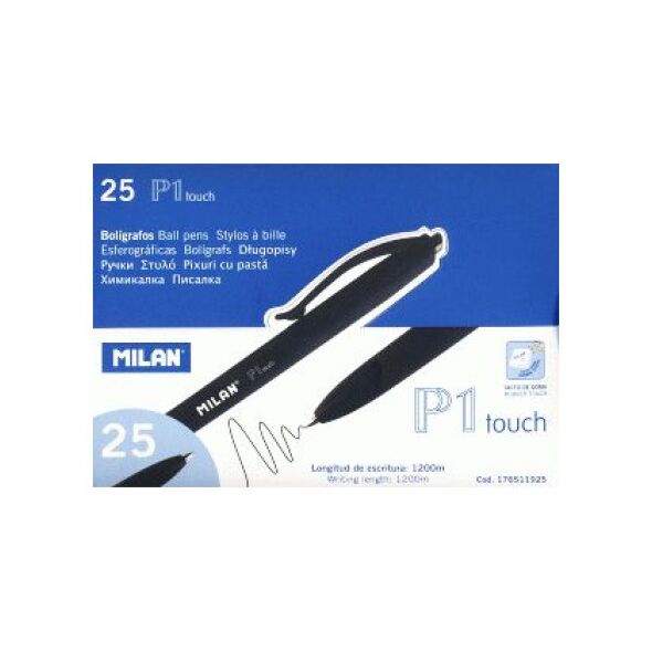 Milan DĹ‚ugopis Czarny P1 Rubber Touch
