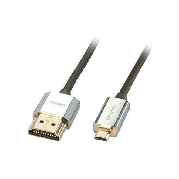 Kabel Lindy HDMI Micro - HDMI 0.5m srebrny (41680)