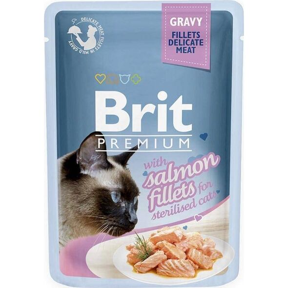 Brit KOT sasz.85g prem. sos STERIL FILLE