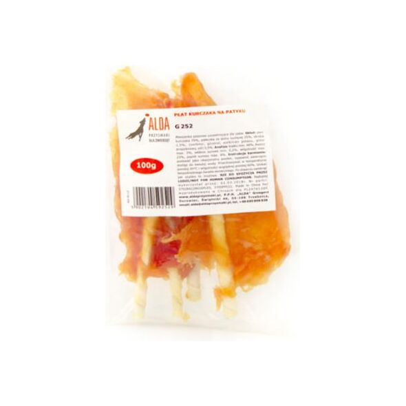 ALDA G252 PŁATKI KURCZAKA NA PATYKU 100g