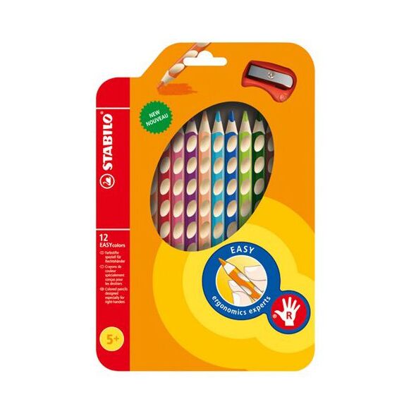 Stabilo Kredki Easycolors 12 kolorów z temperówką