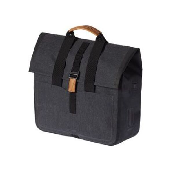 Basil Sakwa miejska pojedyncza URBAN DRY SHOPPER 20L, mocowanie na haki, wodoodporny poliester, charcoal melee (BAS-17658)
