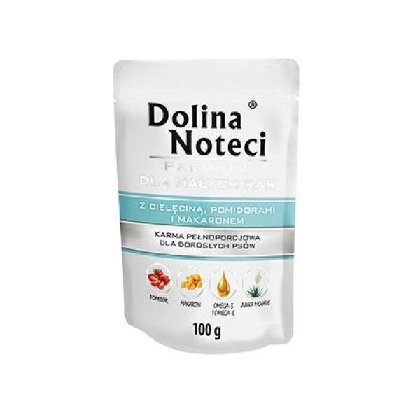 Dolina Noteci MINI Z CIELĘCINĄ, POMIDORAMI I MAKARONEM 100g