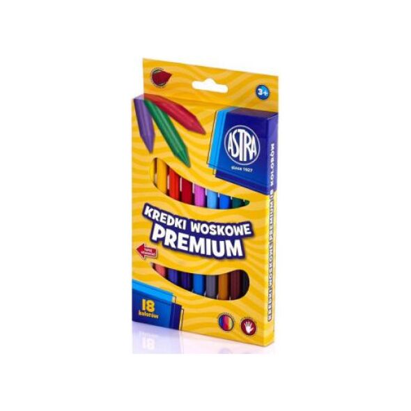 Astra Kredki woskowe 18 kolorów Jumbo Vision