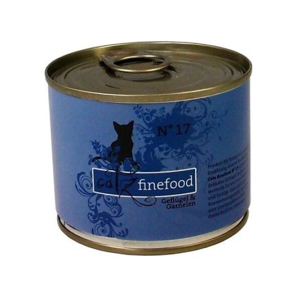 Catz Finefood N.17 Drób i Krewetki puszka 200g