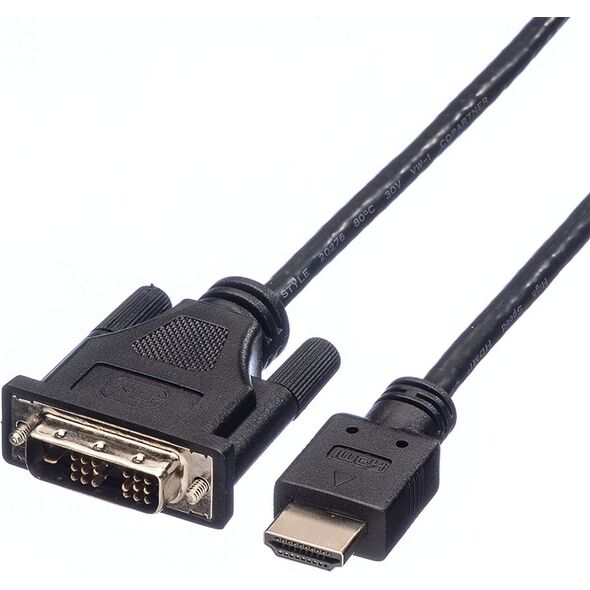 Kabel Roline HDMI - DVI-D 1m czarny (11.04.5519)