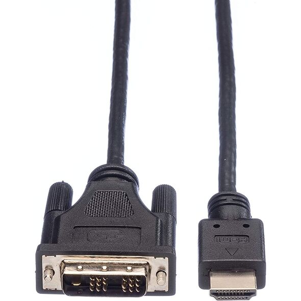 Kabel Roline HDMI - DVI-D 1m czarny (11.04.5519)