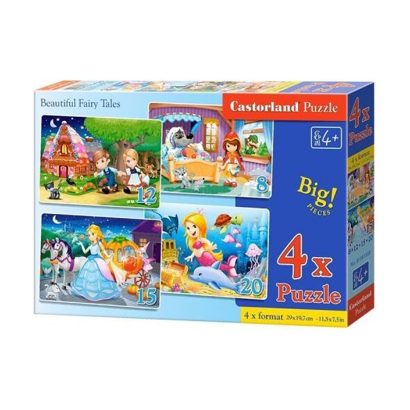 Castorland Puzzle x 4 - Beautiful Fairy Tales (241098)