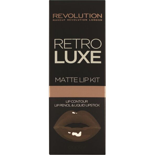 Makeup Revolution Retro Luxe Kit Matte Glory Pomadka i konturówka do ust
