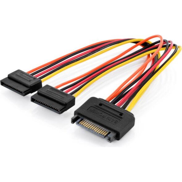 Digitus SATA 15-pin - SATA 15-pin x2, 0.3m, Wielokolorowy (AK-430405-003-M)
