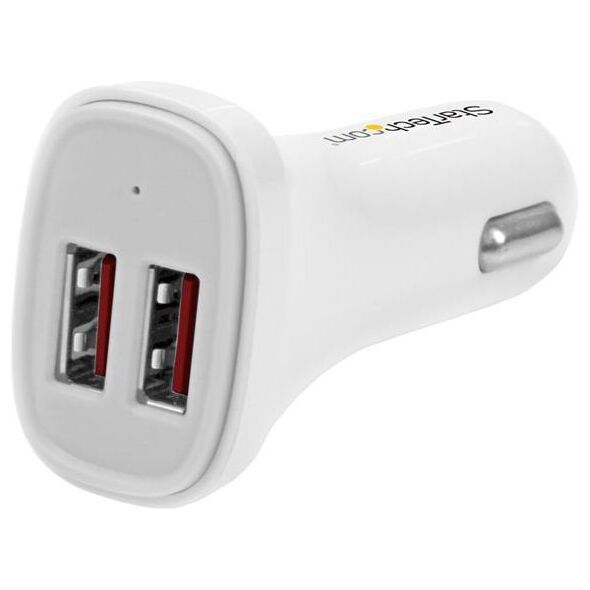 Ładowarka StarTech 2x USB-A 4.8 A  (USB2PCARWHS)