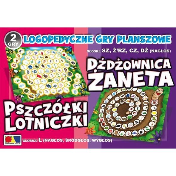 Komlogo 2 gry Dżdżownica Żaneta/Pszczółki Lotniczki