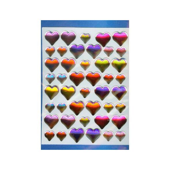 Avery Zweckform Naklejki folia 3D - Serca (106402)