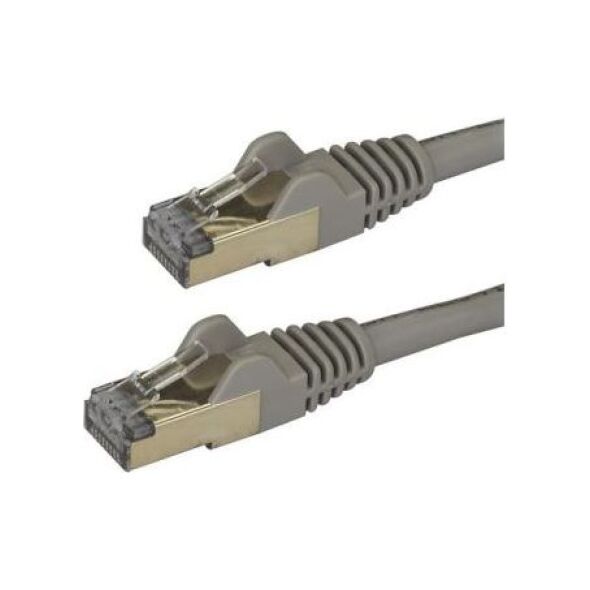 StarTech Patchcord CAT6A, STP, 0.5m, szary (6ASPAT50CMGR)