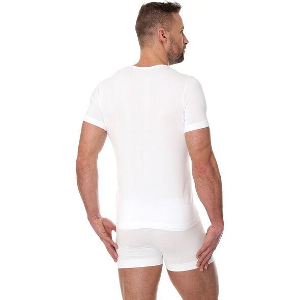 Brubeck Koszulka męska z krótkim rękawem Comfort Cotton biała r. XXL (SS00990A)