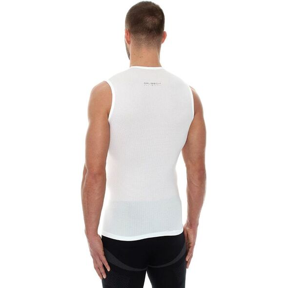 Brubeck Koszulka męska base layer bez rękawów biała r. XXL (SL10100)