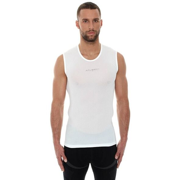 Brubeck Koszulka męska base layer bez rękawów biała r. XXL (SL10100)