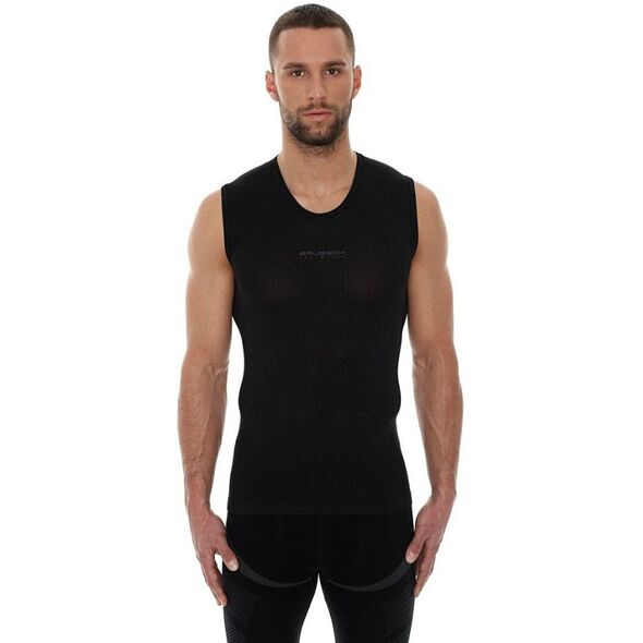 Brubeck Koszulka męska base layer bez rękawów czarna r. S (SL10100)