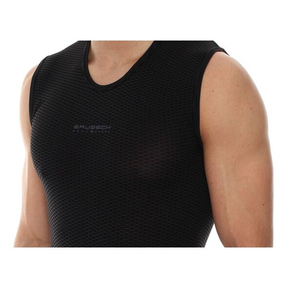 Brubeck Koszulka męska base layer bez rękawów czarna r. S (SL10100)