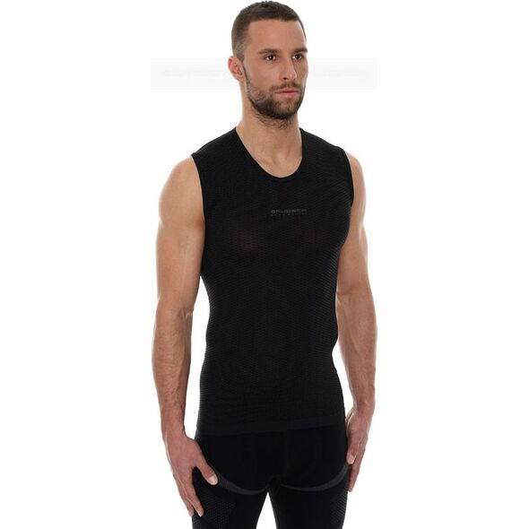 Brubeck Koszulka męska base layer bez rękawów czarna r. M (SL10100)