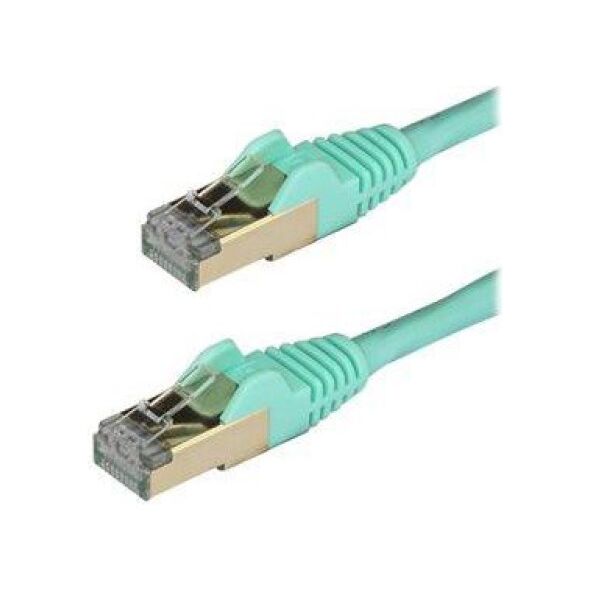 StarTech Patchcord CAT6A, STP, 2m, błękitny (6ASPAT2MAQ)