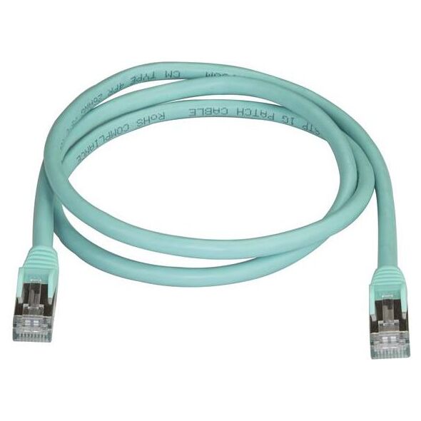 StarTech Patchcord CAT6A, STP, 1m, błękitny (6ASPAT1MAQ)