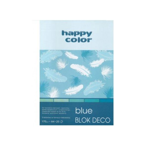 Happy Color Blok techniczny A4 20k niebieski