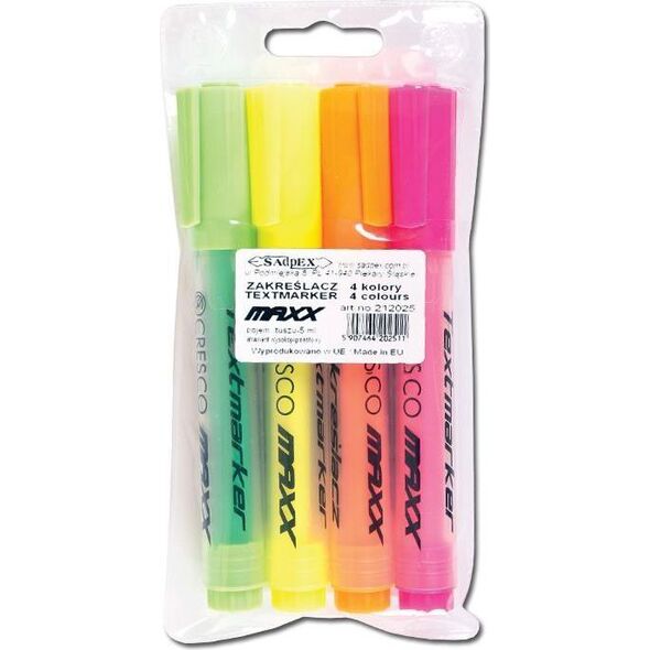 Cresco Zakreślacz Maxx 4 kolory - 248185