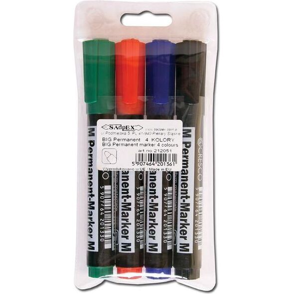 Cresco Marker Permanentny M 4 kolory - 248183