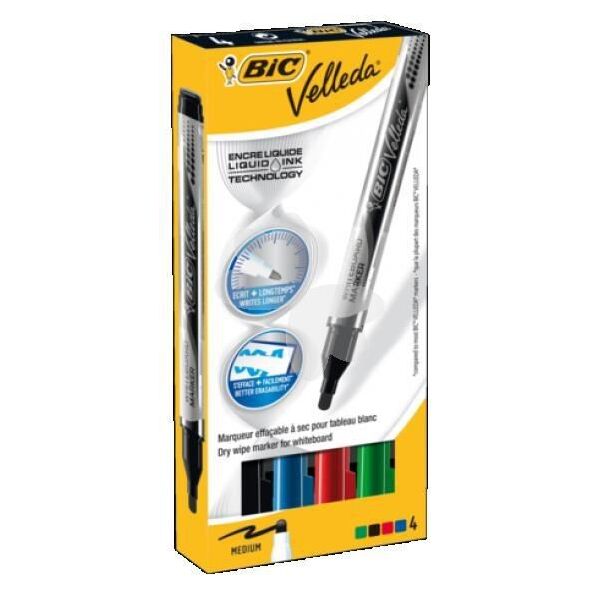Bic Marker Velleda Liquid Mix 4 kolory BIC - 199971