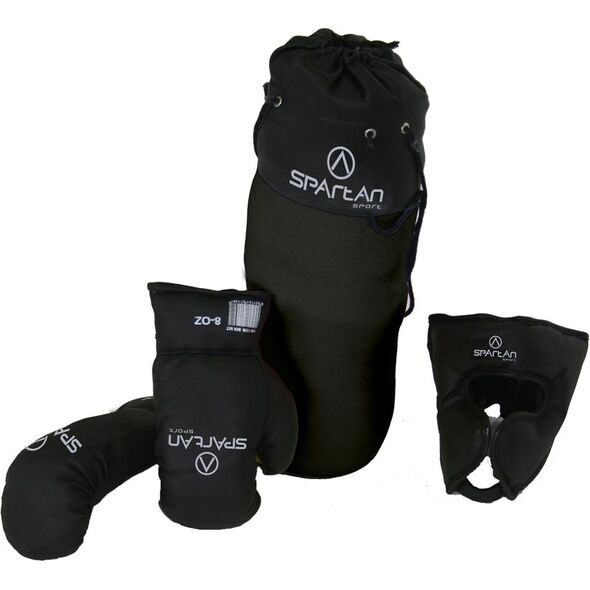 Spartan Zestaw bokserski worek 1 kg + ochraniacz głowy + rękawice (S1138)