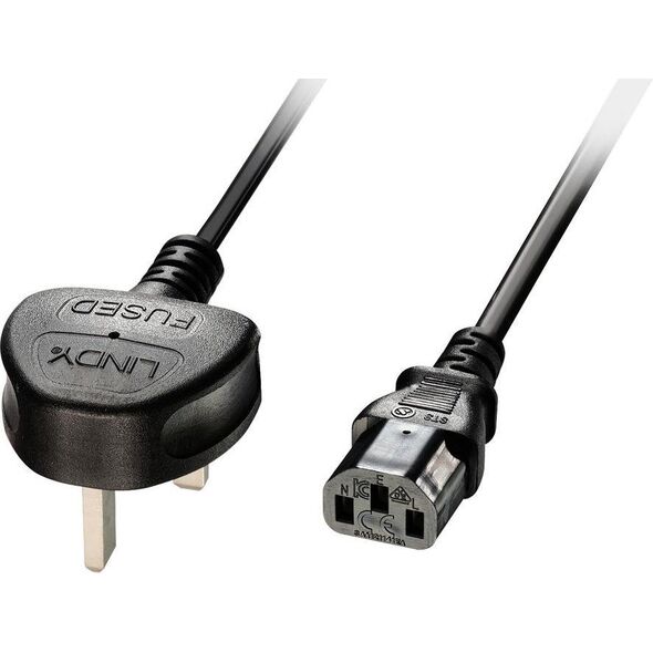 Kabel zasilający Lindy zasilający 2m IEC UK (30433)