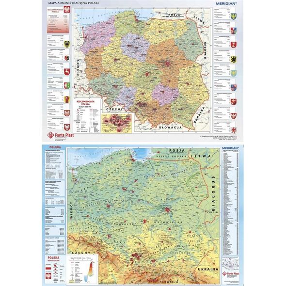 Panta Plast Podkład dwustronny z mapą Polski - 196091
