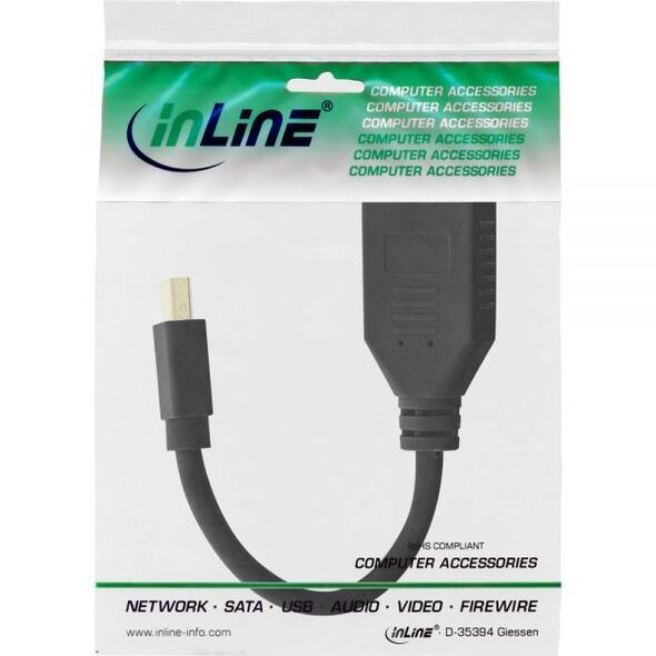 Adapter AV InLine DisplayPort Mini - DisplayPort czarny (17150S)