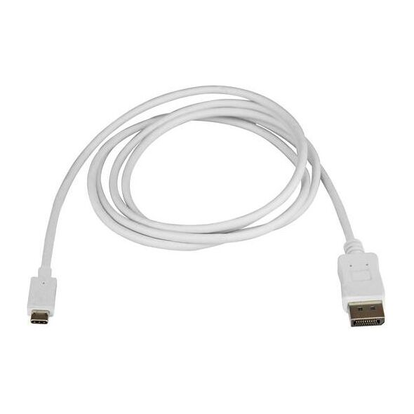 Kabel USB StarTech USB-C - DisplayPort 1.8 m Biały (CDP2DPMM6W)
