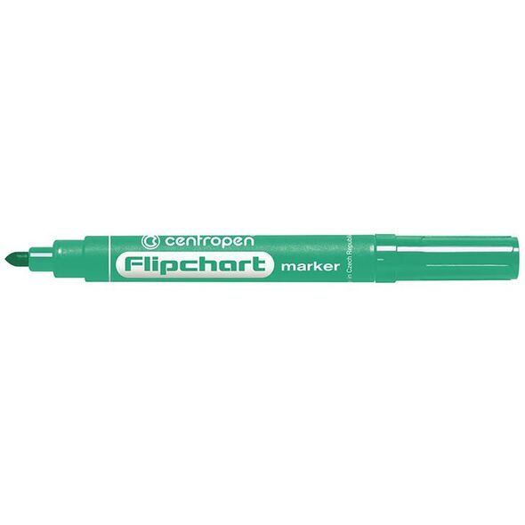 Centropen marker zielony do flipchartów okrągła końcówka 2,5mm (585500110)