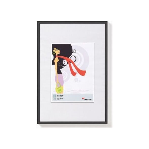 Ramka Walther New Lifestyle 30x30, plastikowa, czarny (KV330B)