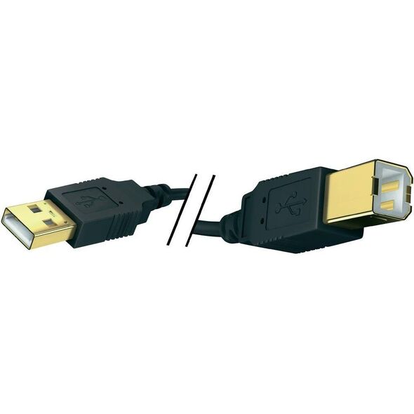 Kabel USB Inakustik USB-A - USB-B 1 m Czarny (01070001)
