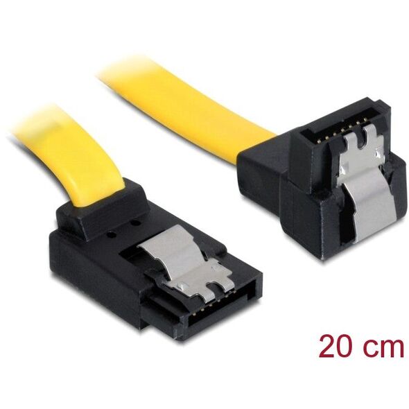 Delock SATA - SATA, 0.2m, Żółty (82819)