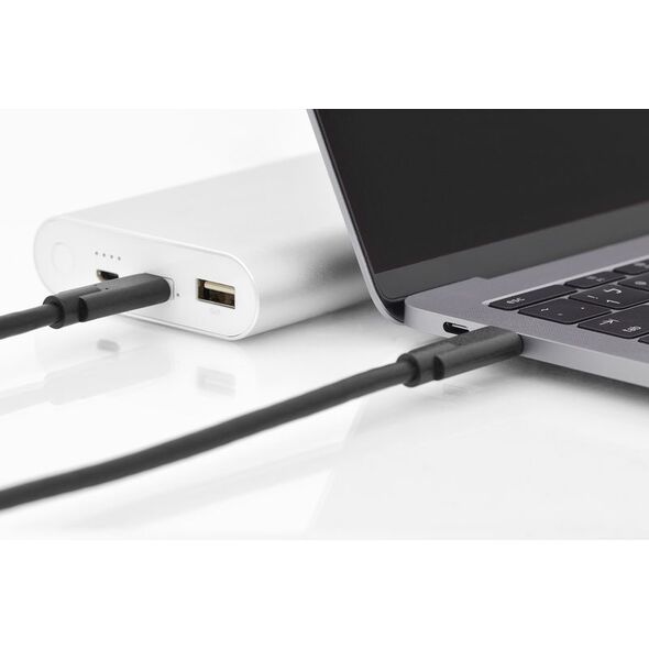 Kabel USB Digitus USB-C - USB-C 1 m Czarny (AK-300139-010-S)