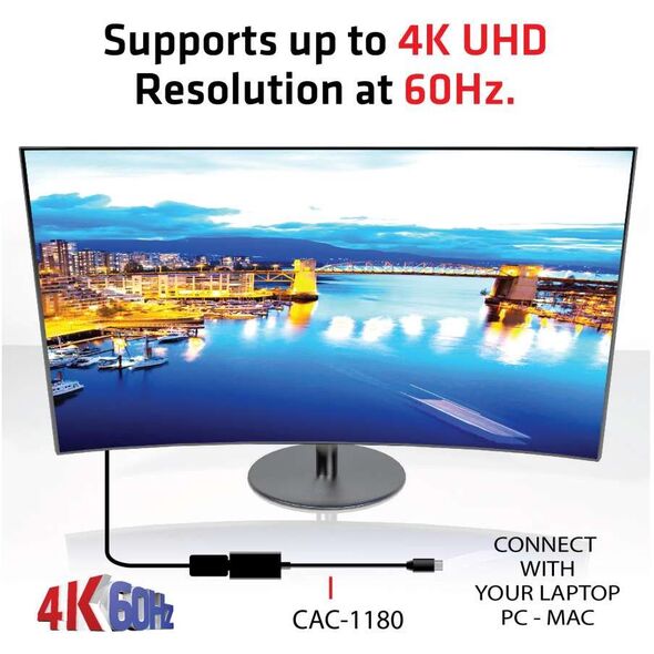 Adapter AV Club 3D DisplayPort Mini - HDMI czarny (CAC-1180)