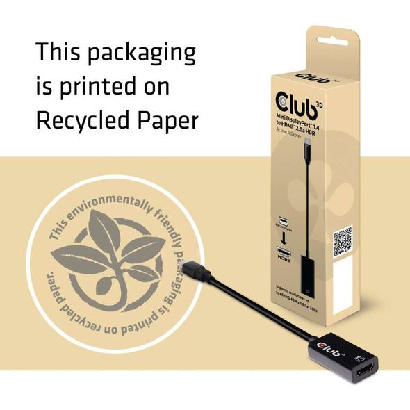 Adapter AV Club 3D DisplayPort Mini - HDMI czarny (CAC-1180)