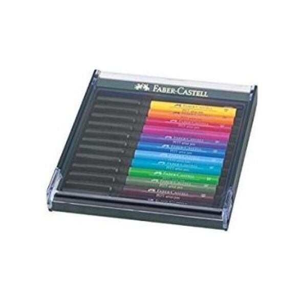 Faber-Castell Pitt Artist Pen Brush Zestaw 12 Sztuk Kolory Podstawowe Faber-Castell (267421 FC)