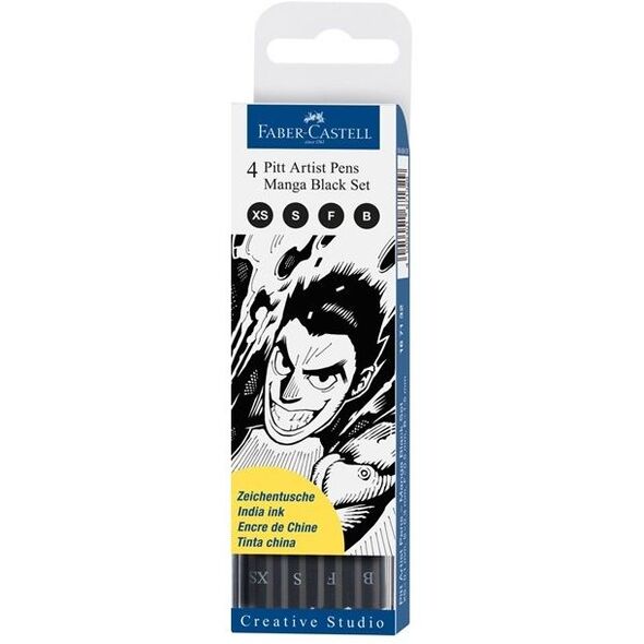 Faber-Castell Pisaki do rysowania mangi Pitt Artist, 4 szt. (167132 FC)