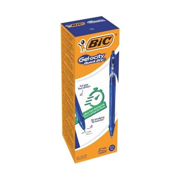 Bic Długopis żelowy Gelocity Niebieski (12szt) BIC
