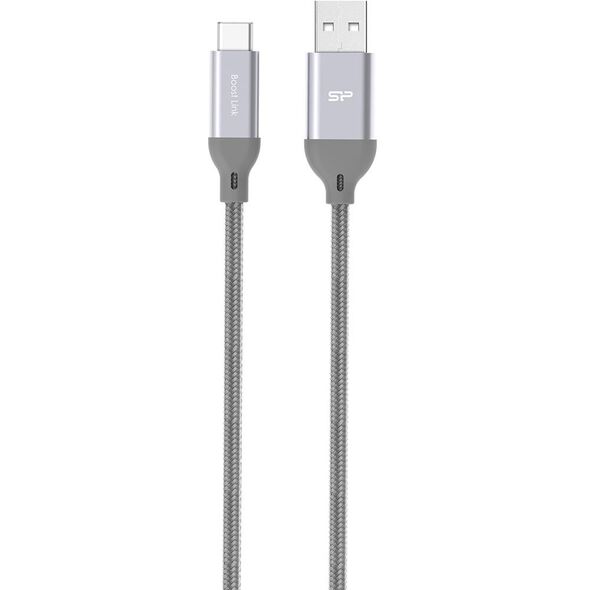 Kabel USB Silicon Power USB-A - USB-C 1 m Szary (SP1M0ASYLK30AC1G)