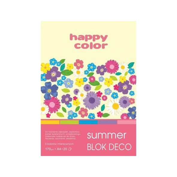 Happy Color Blok techniczny A4 20k kolorowy
